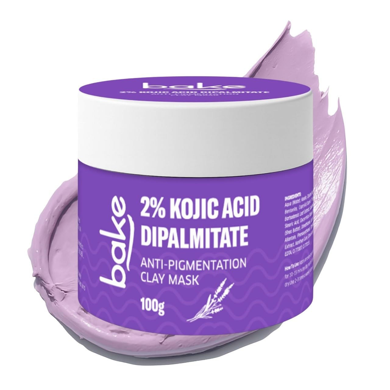 Bake 2% Kojic Acid Dipalmitate Anti-Pigmentation Clay Mask for Dark Spots, 100g