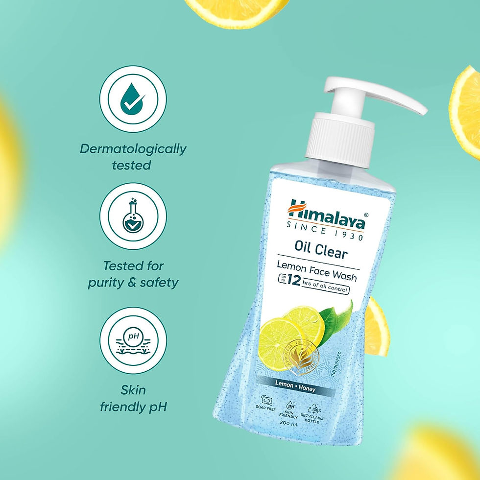 Thumbnail: Himalaya Oil Clear Lemon Face Wash,200ml Each (Pack of 2)