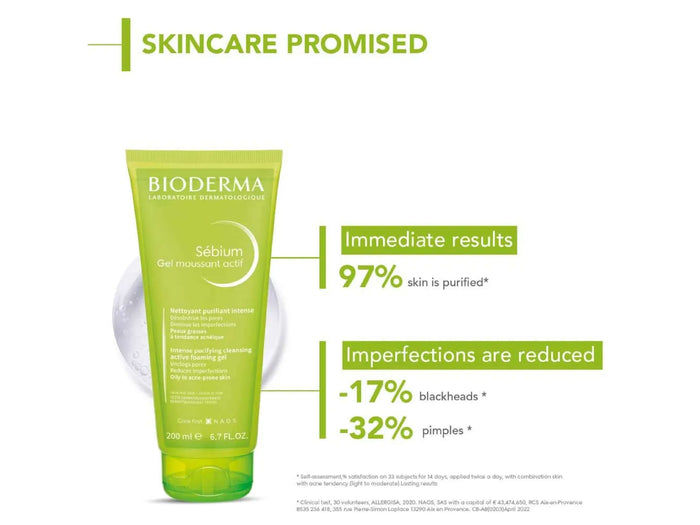 Thumbnail: Bioderma Sebium Gel Moussant Actif, 200ml Each (Pack of 2)
