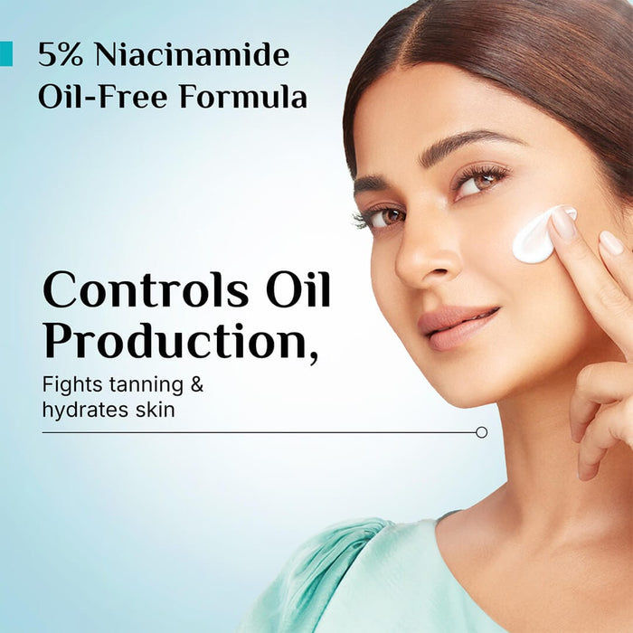 Thumbnail: Pilgrim 5% Niacinamide Oil-Free Super Light Gel Sunscreen SPF 50+ PA++++, 40ml