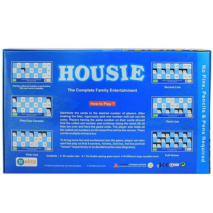 Thumbnail: Ekta Housie Deluxe Family Board Game (Multicolour),for 8+ Years