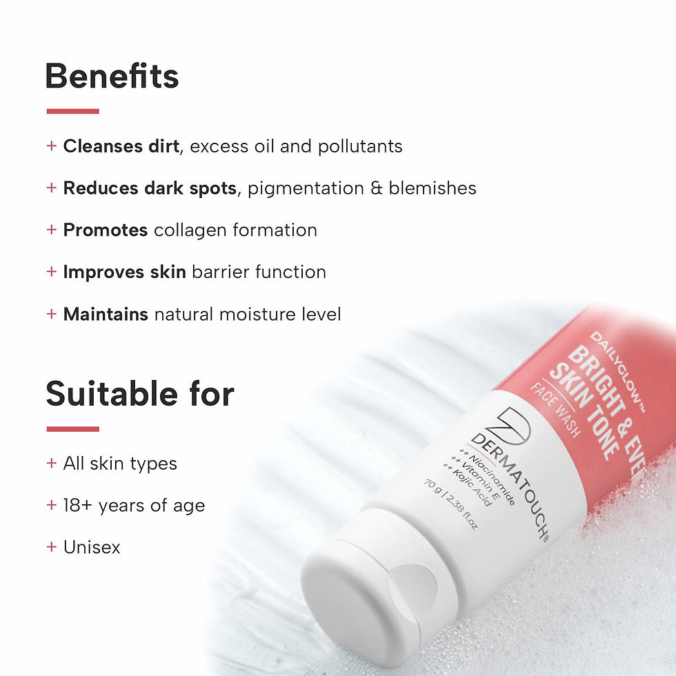 Thumbnail: DERMATOUCH Bright & Even Tone Face Wash, 70gm Each (Pack of 2)