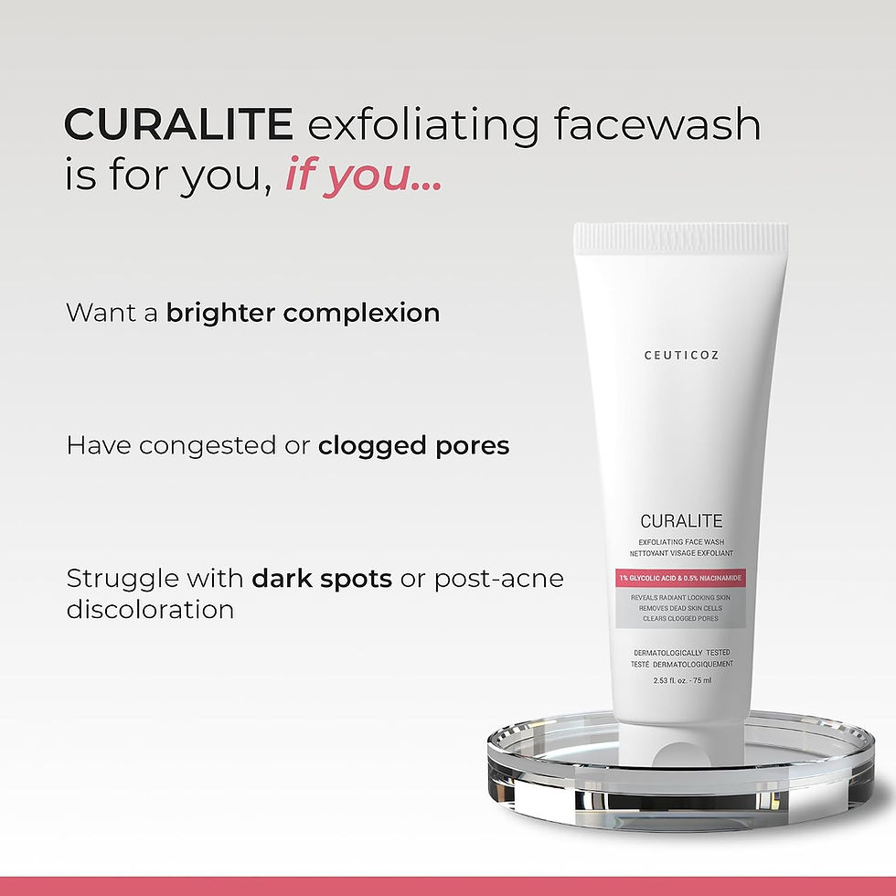 Thumbnail: Ceuticoz Curalite Exfoliating Face Wash, 75ml Each (Pack of 2)