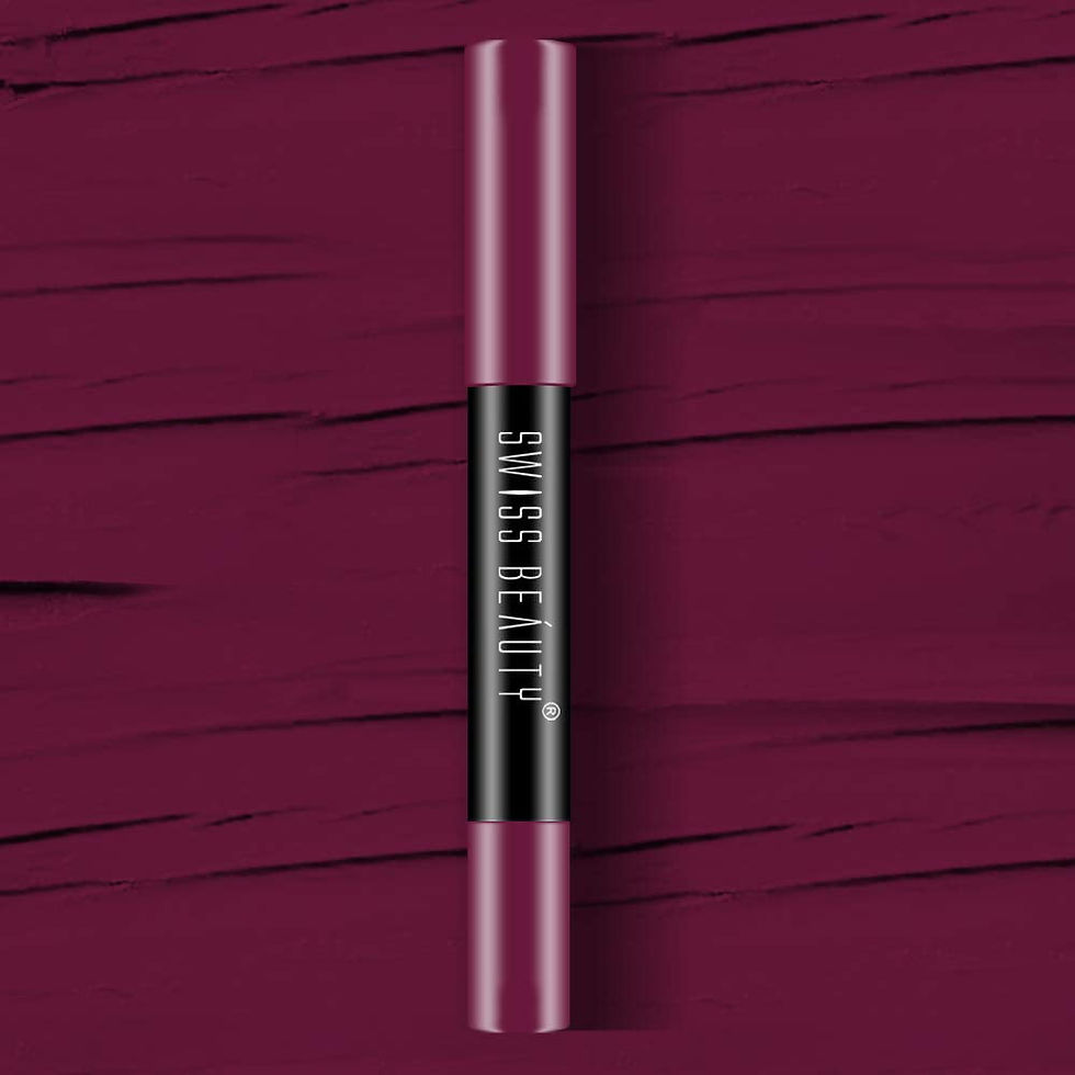 Thumbnail: Swiss Beauty 12 Hrs. Stay Matte Lip Crayon, Burgundy, 3gm Each (Pack of 2)