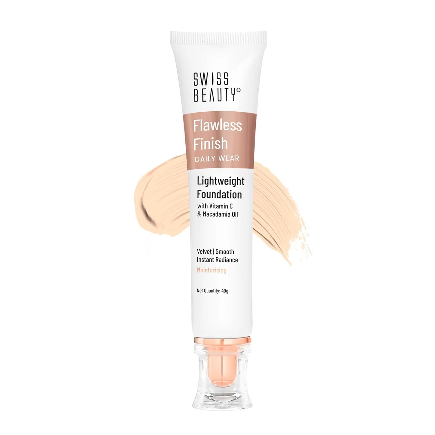 Swiss Beauty Flawless Finish Foundation,40gm(White Ivory)