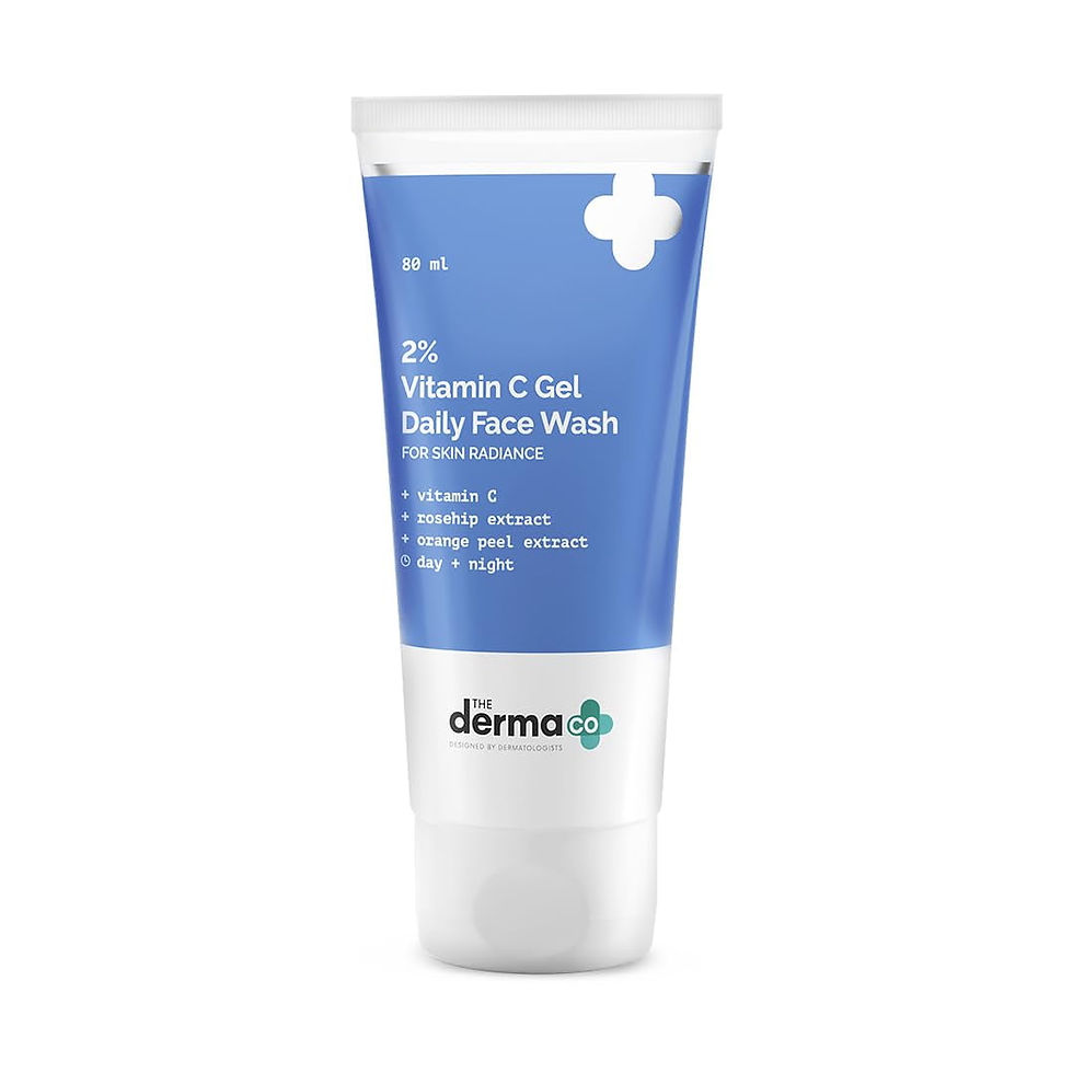 Thumbnail: The Derma Co 2% Vitamin C Gel Daily Face Wash,80ml+15% Vitamin C Face Serum,30m
