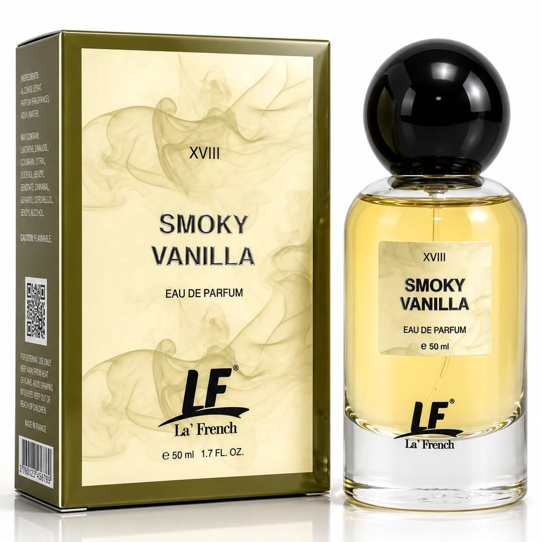 La French Smoky Vanilla Perfume,50ml Each (Pack of 2)