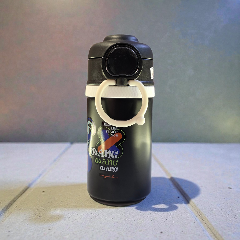 Thumbnail: Black - HydroMate Stainless Steel Water Bottle 550ml