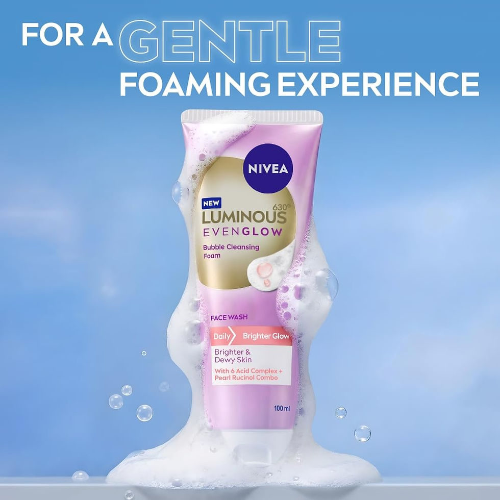 Thumbnail: 2X Nivea Luminous Pearl Rucinol Bubble Brighter Glow Face Wash, 100ml Each