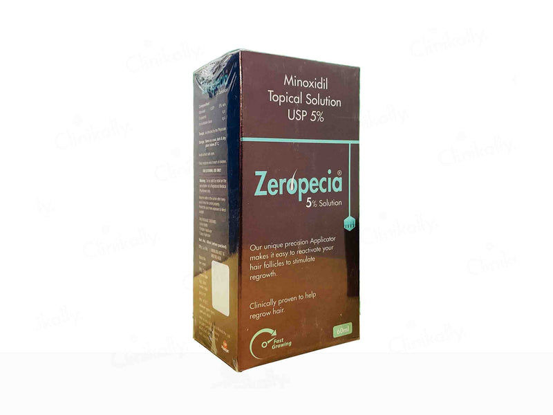 Zeropecia 5% Topical Solution 60ml Each (Pack of 2 )