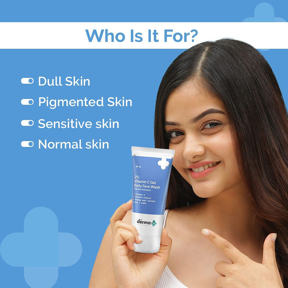 Thumbnail: The Derma Co 2% Vitamin C Gel Daily Face Wash,80ml+15% Vitamin C Face Serum,30m