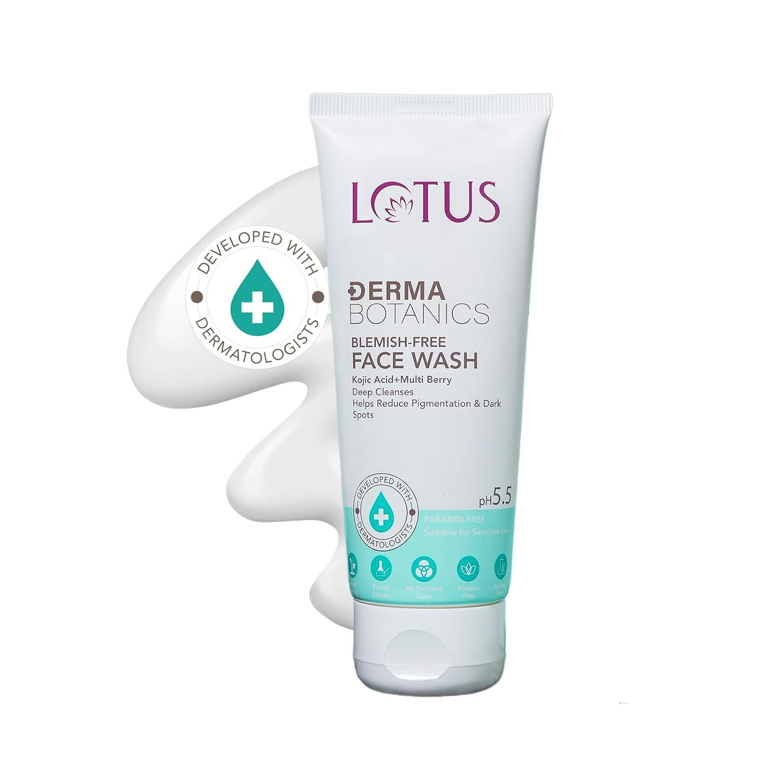 2X Lotus Dermabotanics Kojic Acid+Multi Berry Blemish,Free Face Wash,100gm Each