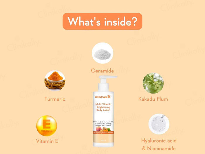 Thumbnail: WishCare Multi-Vitamin Brightening Body Lotion,200ml Each (Pack of 2)