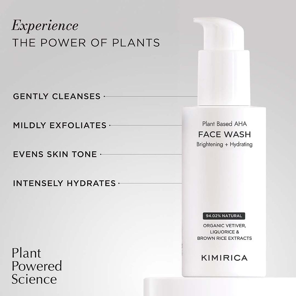 Thumbnail: Kimirica plant-based AHA brightening face wash, 100ml Each (Pack of 2)