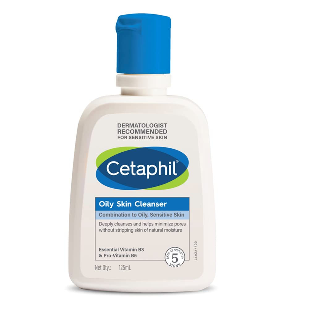 Cetaphil Oily Skin Cleanser for Oily, Acne prone Skin,125ml