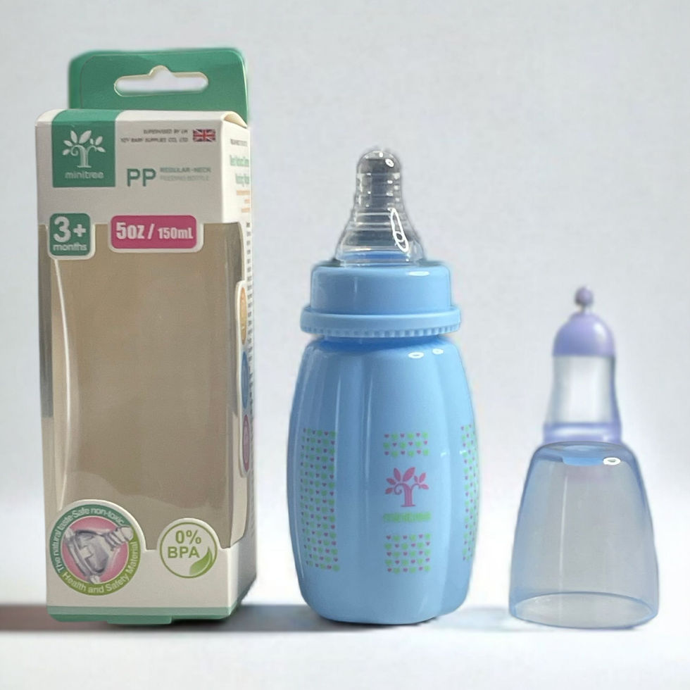 Thumbnail: Minitree REGULAR NECK FEEDING BOTTLE, 150ml (Blue) (Pack of 2)