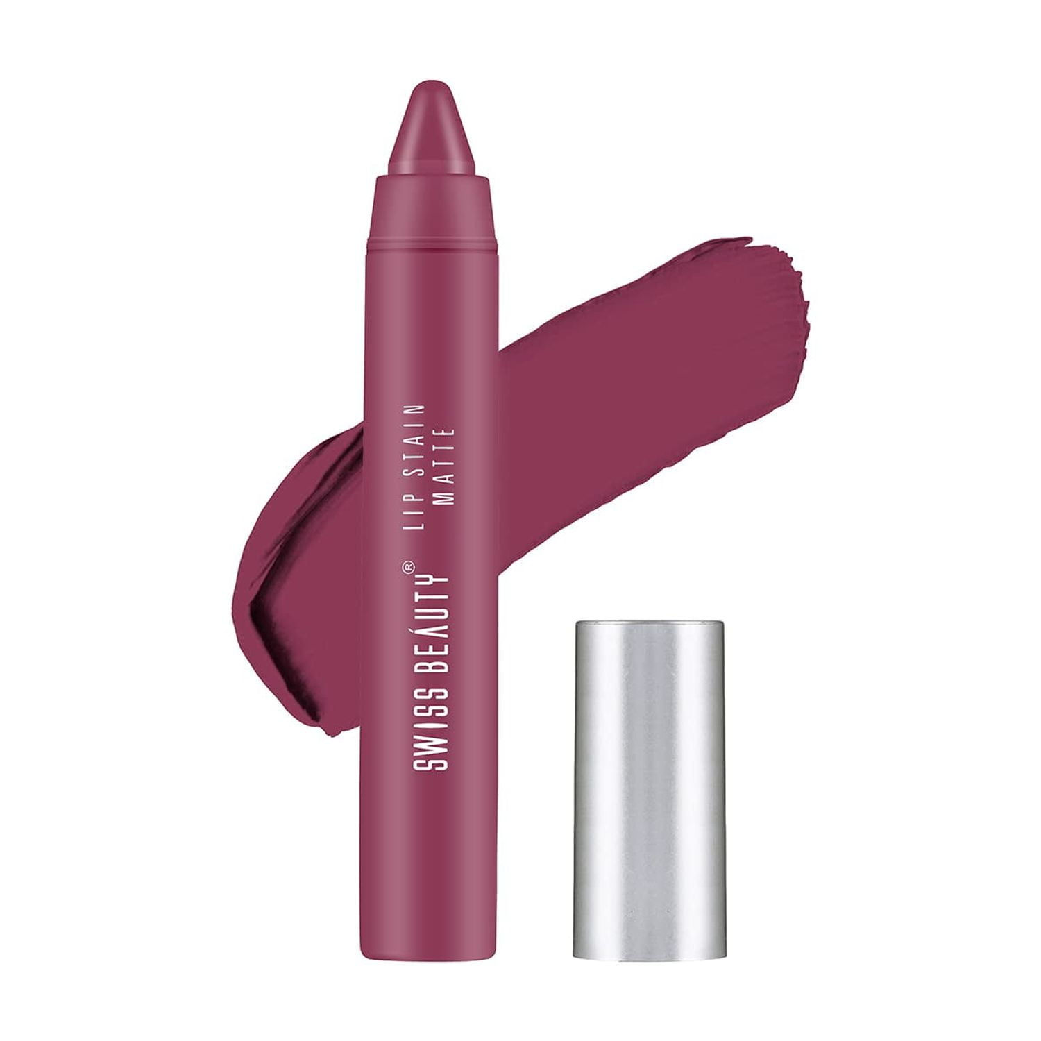 Swiss Beauty Lip Stain Matte Lipstick Fushsia Pink,3.4gm Each (Pack of 2)
