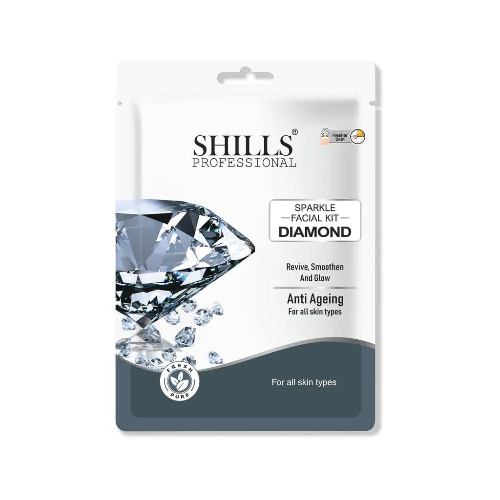 Shills Professional Diamond Sparkle Facial Kit, For All Skin Types (90 Grams)