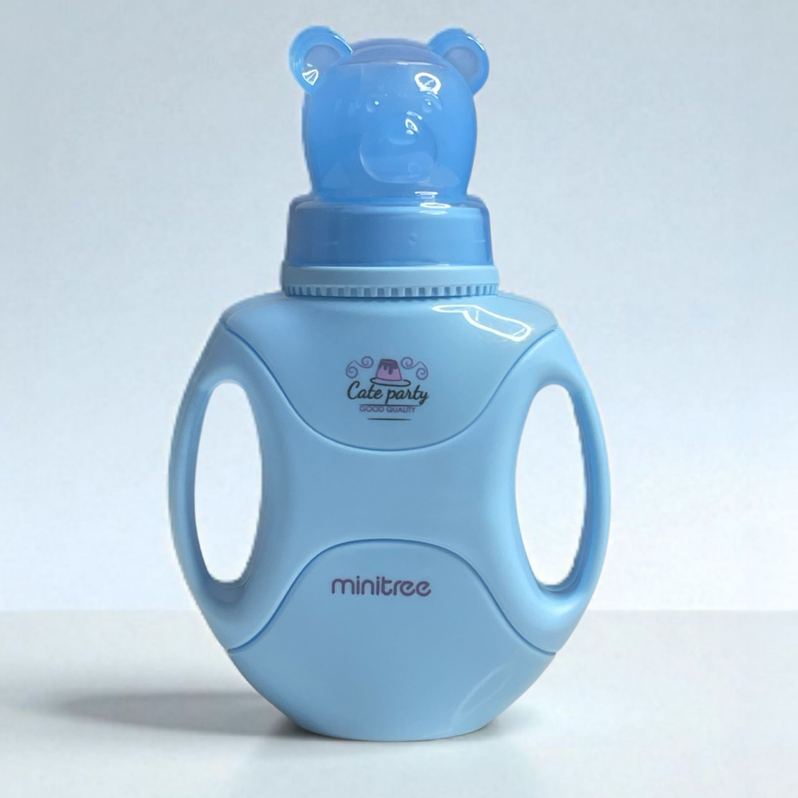 Minitree REGULAR NECK FEEDING BOTTLE WITH HANDLE, 150ml (Blue) (Pack of 2)