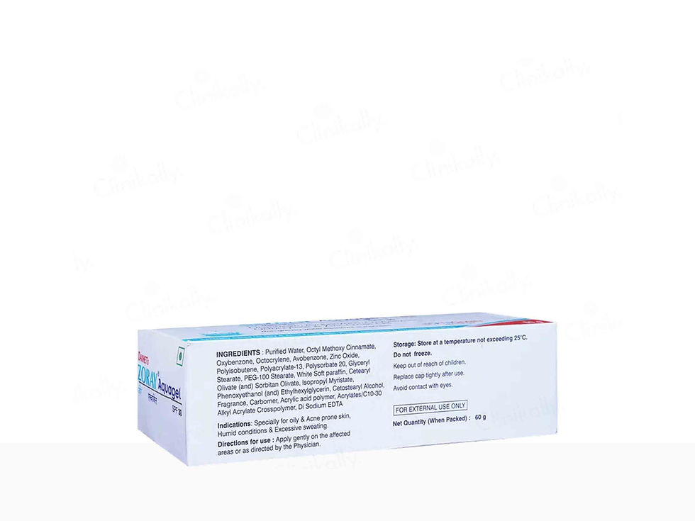 Thumbnail: Zoray Aquagel Sunscreen SPF 30 60gm Each (Pack of 2)