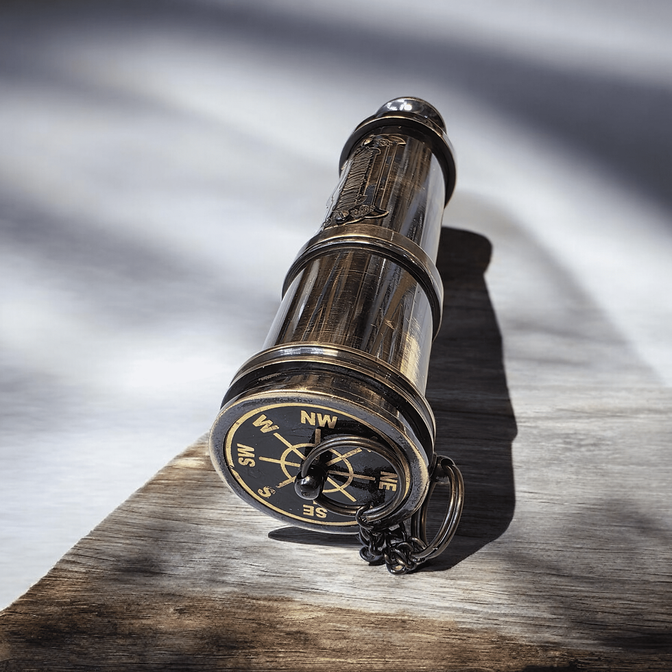 Thumbnail: Working Brass Telescope, Engraved Spyglass, Pirate Telescope,