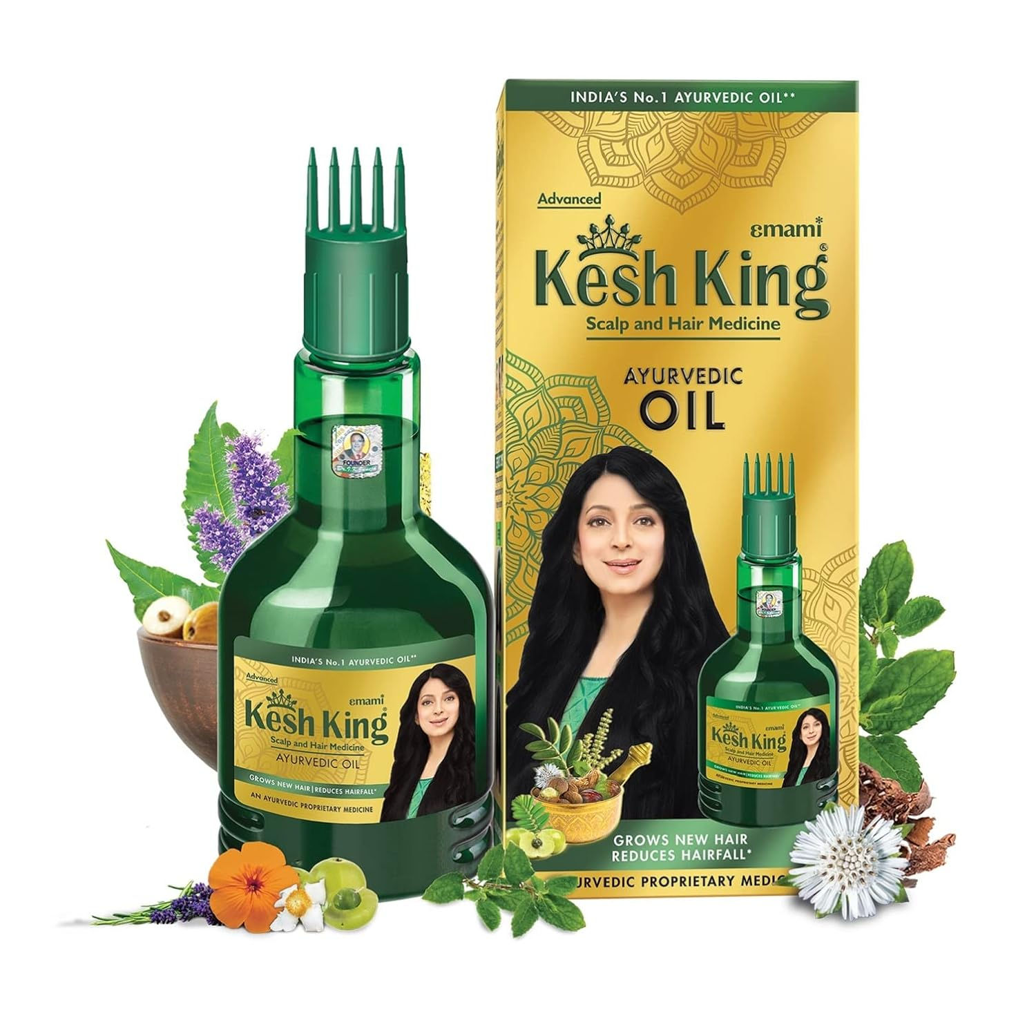Kesh King Ayurvedic Scalp and Hair Oil,100ml Each (Pack of 2)