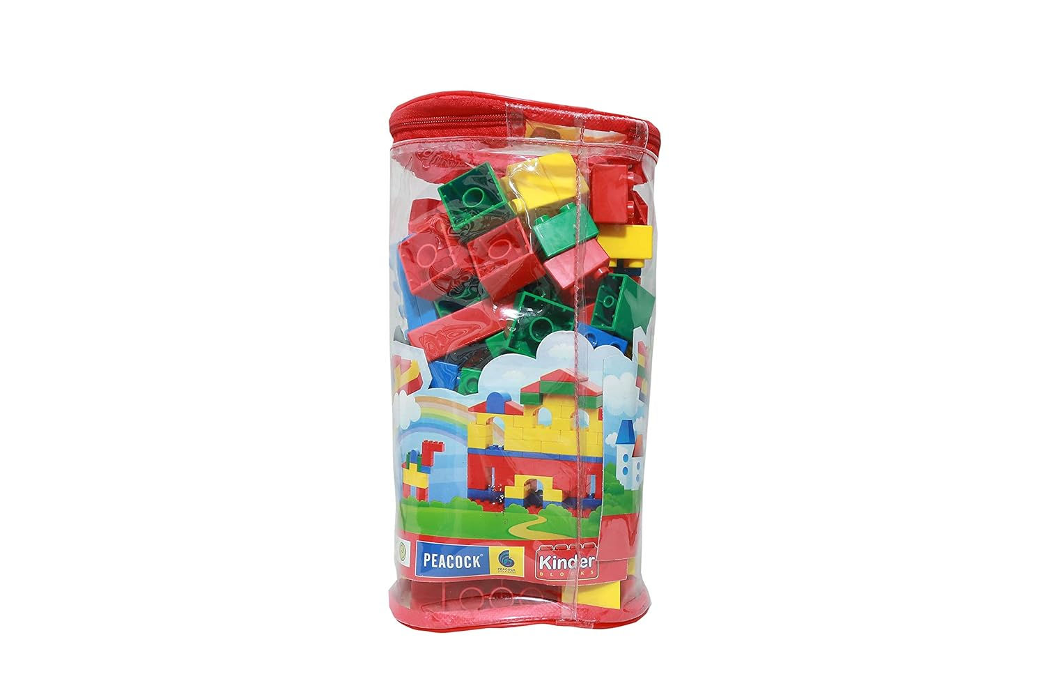 Peacock Kinder Blocks PVC Bag, 100 Piece