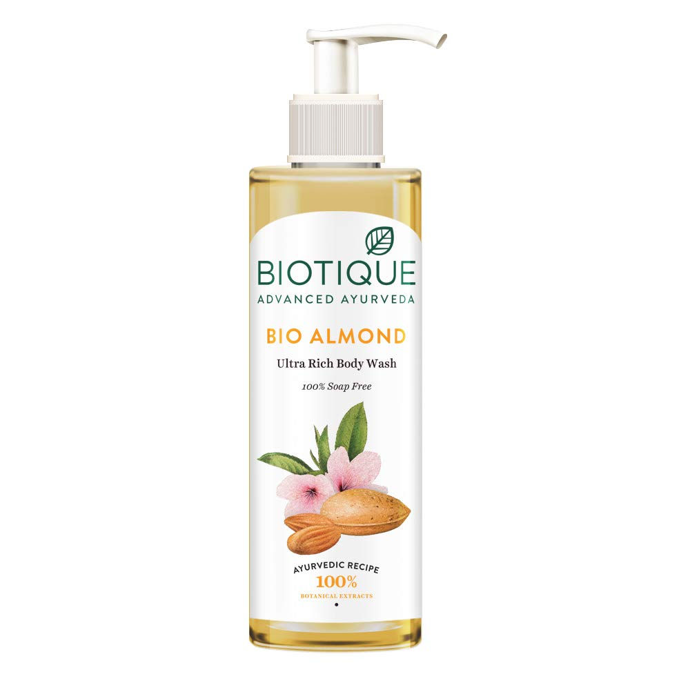 Biotique Almond Oil Ultra Rich Body Wash|, 200ml Each (Pack of 2)