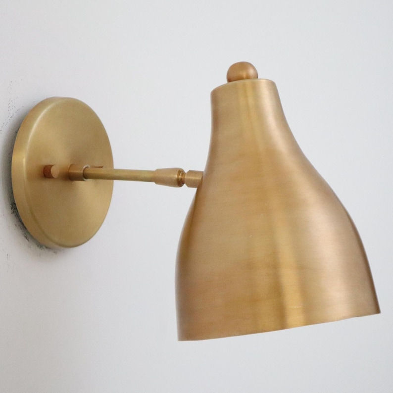 Thumbnail: Elegant Handcrafted Gleaming Brilliance The Raw Brass Wall Lamp
