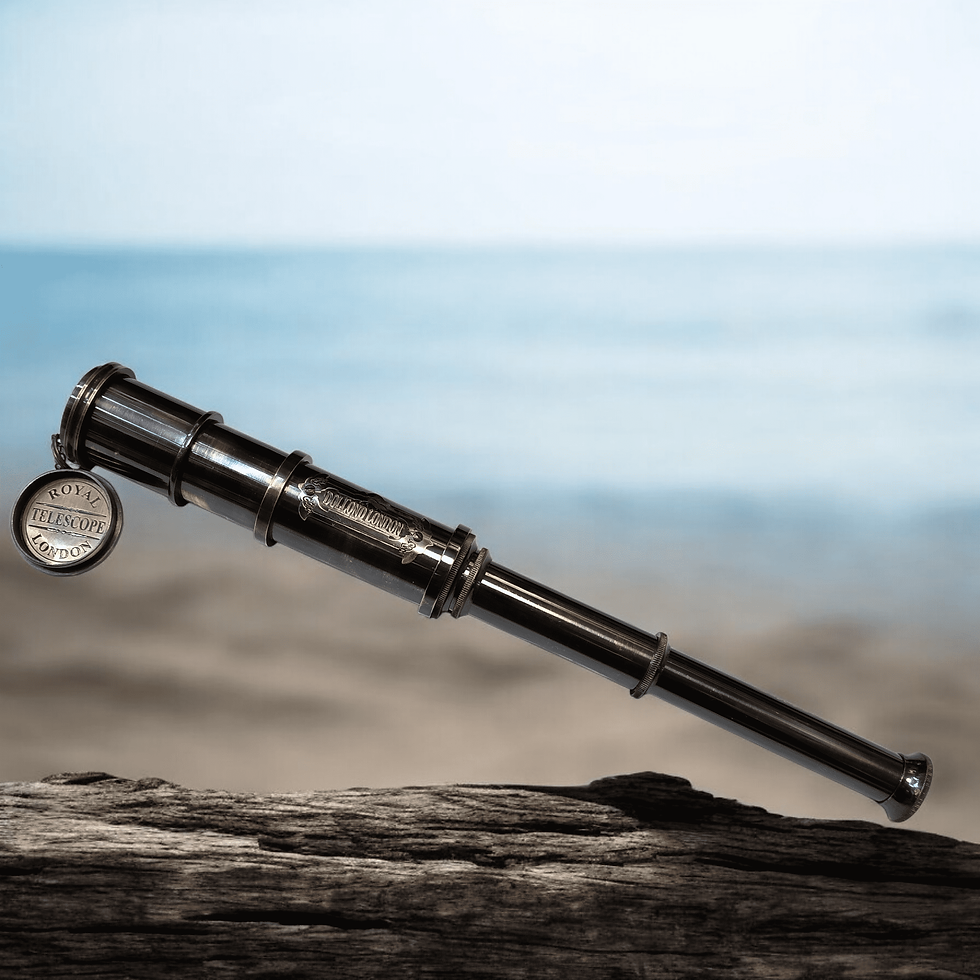 Thumbnail: Working Brass Telescope, Engraved Spyglass, Pirate Telescope,
