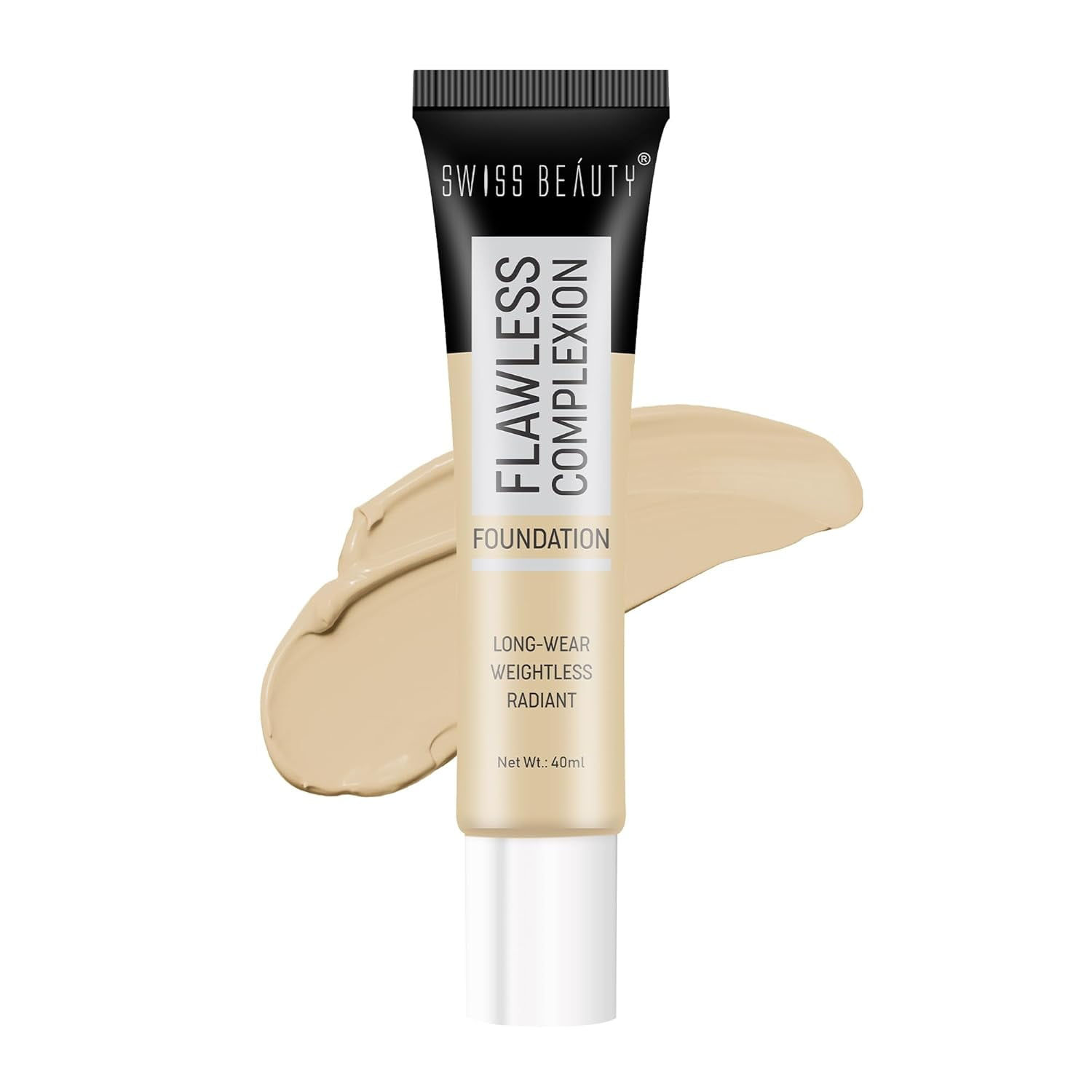 Swiss Beauty Flawless Complexion Foundation,40ml(Nude Warm)