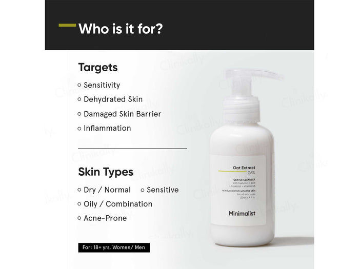 Thumbnail: Minimalist 6% Oat Extract Gentle Cleanser For Sensitive Skin, 120ml