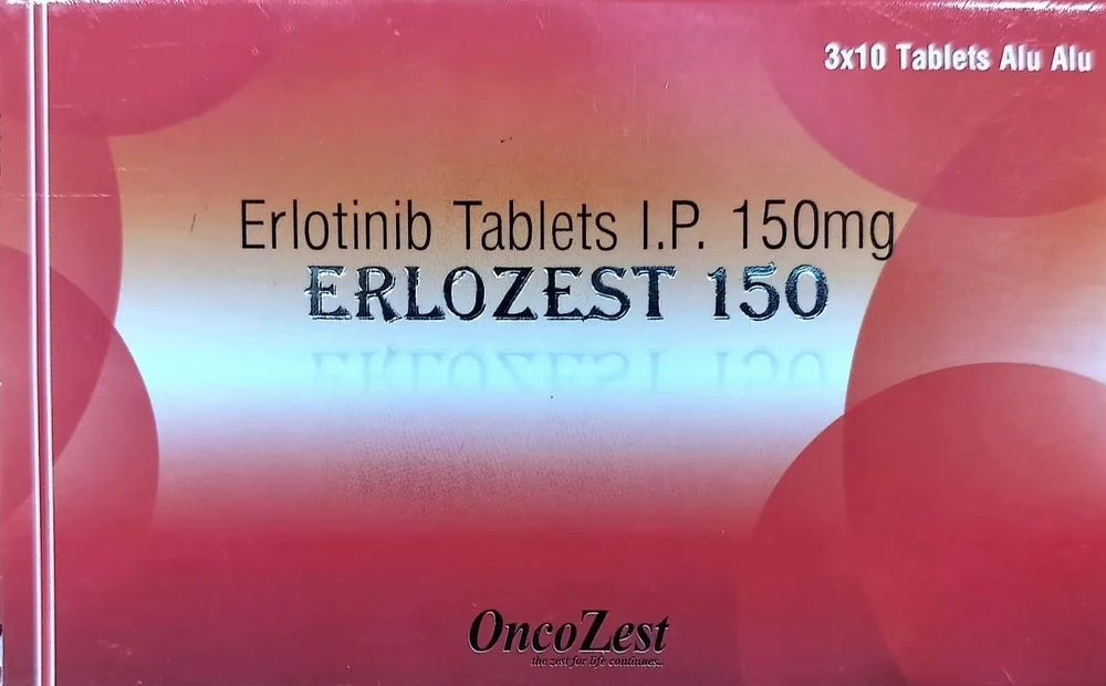 Erlotinib Tablets I.P. 150 mg Erlozest 3x10 Tablets