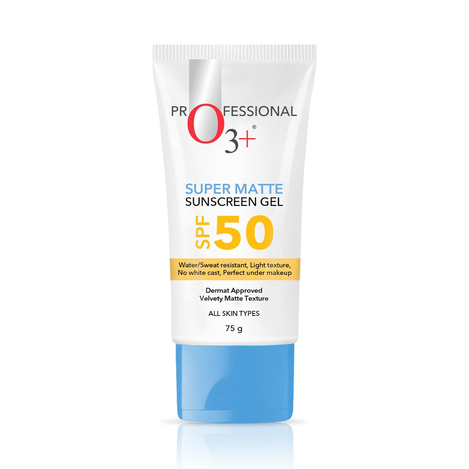 O3+ Super Matte Sunscreen Gel SPF 50, 75gm Each (Pack of 2)