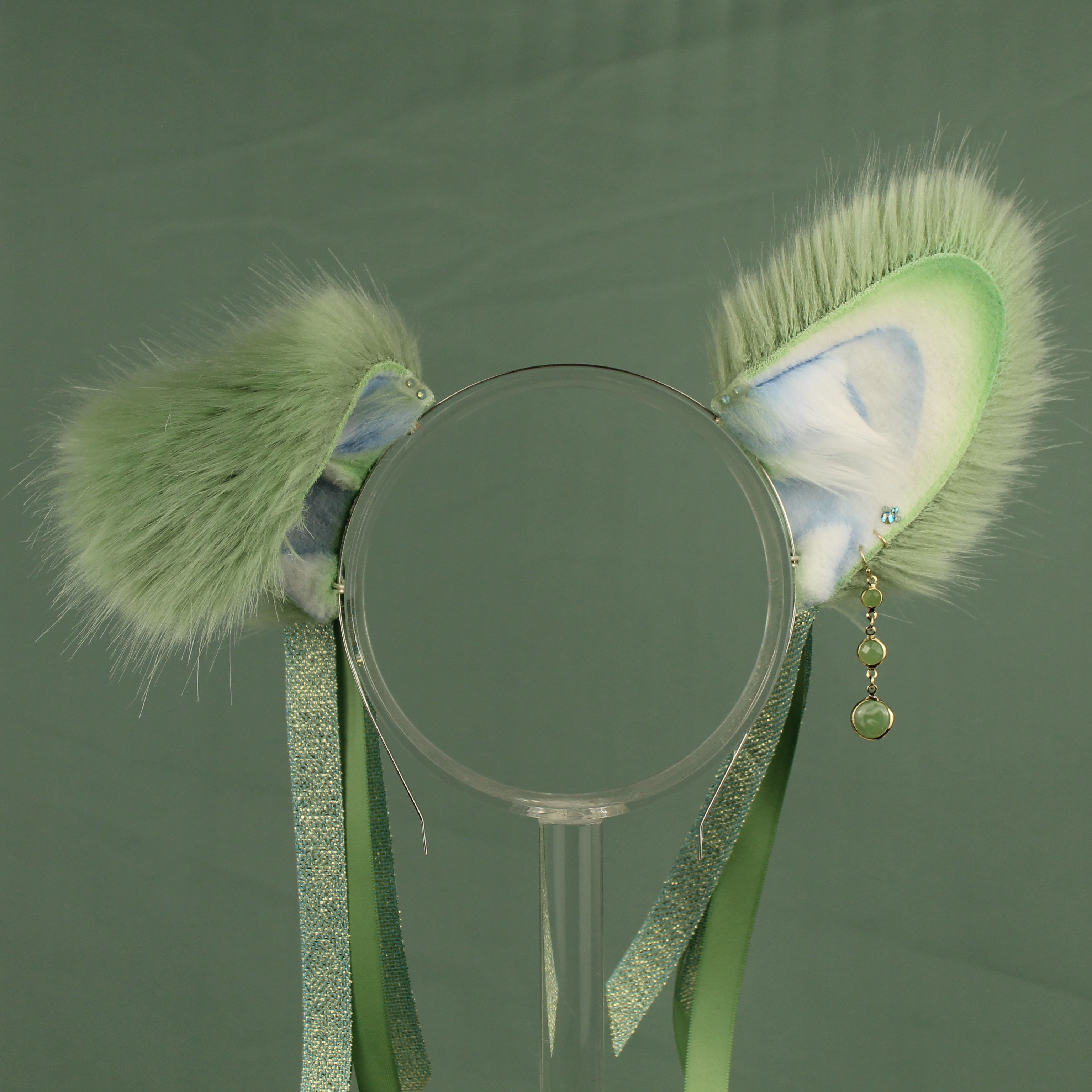 Light green floppy puppy ears