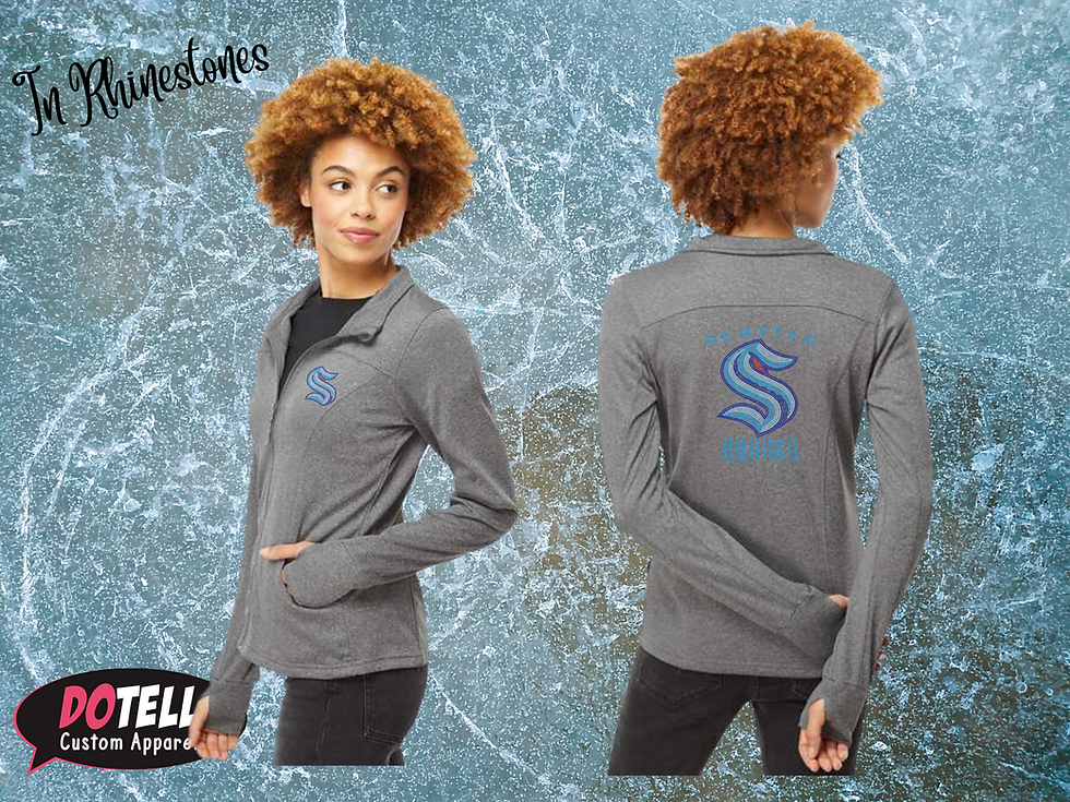 Thumbnail: Seattle Kraken  Hockey Rhinestone Jacket -Track Jacket