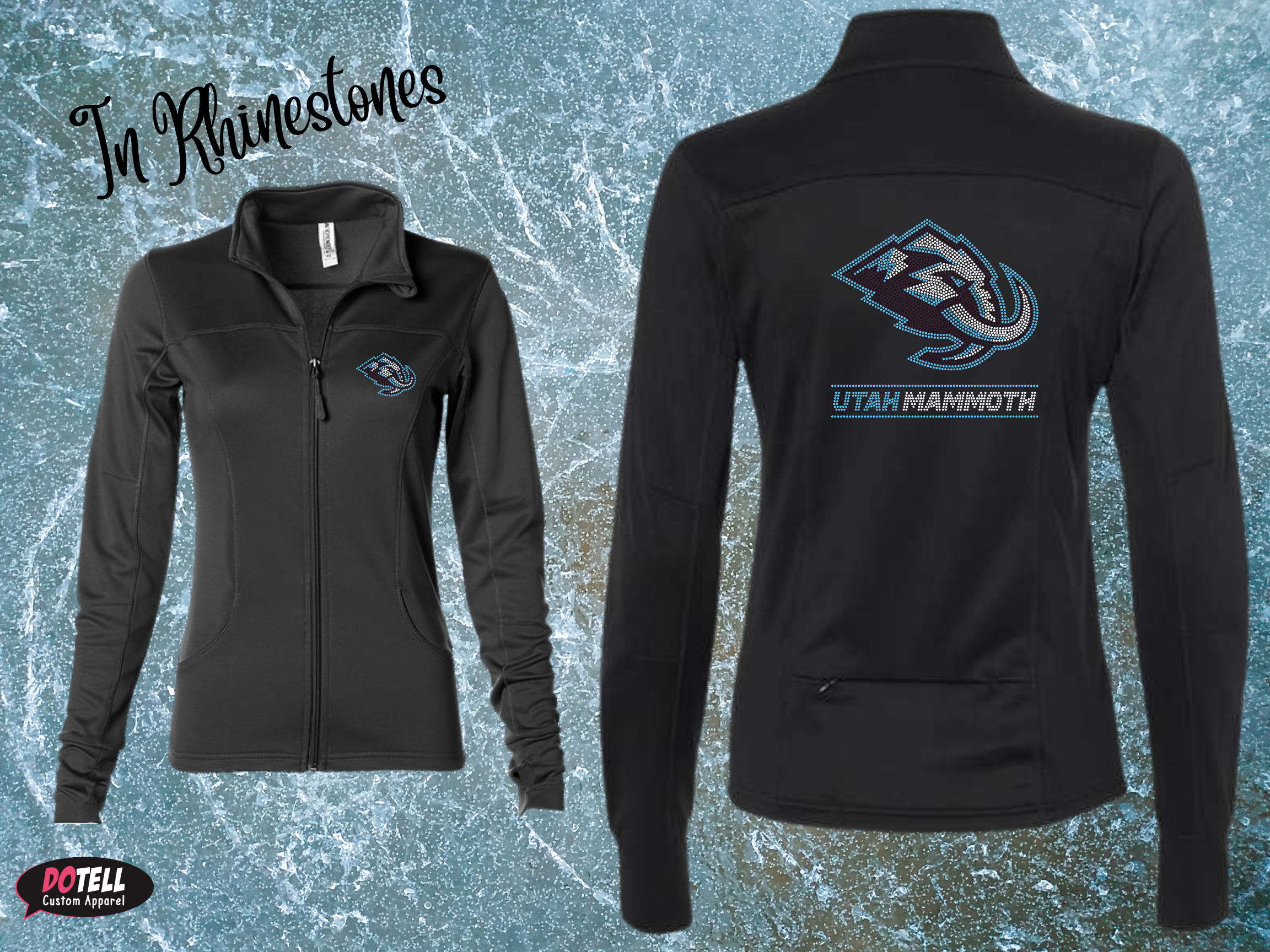 Utah Mammoth jacket in rhinestones. -Pre Sale Shipping starts 11/2