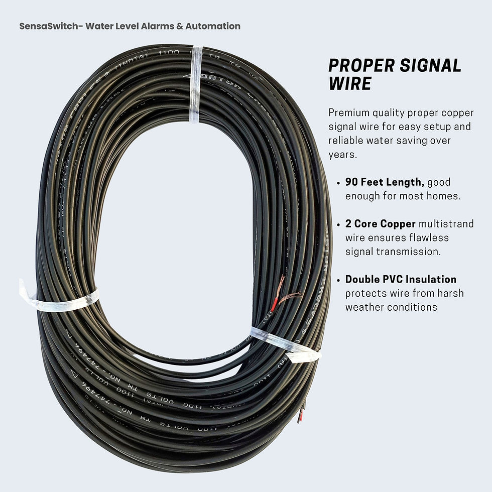 Thumbnail: Water Tank Overflow Beep Alarm  With Sensor Wire & Premium Support