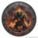 Vintage Style Heavy Metal Ork Iron On Patch