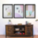 Abstract Pastel Geometric Architecture High Quality Wall Art Print