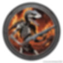 Skeletal Raptor with an AK47 Iron On Patch