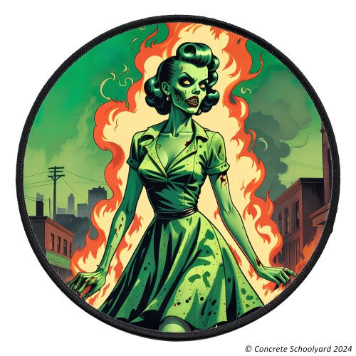 Miniaturbild: 60's Style Zombie Pin Up Girl Mod Rockabilly Iron On Patch