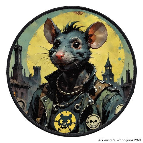 Thumbnail: Punk/Metal Skinhead Black Rat Iron On Patch