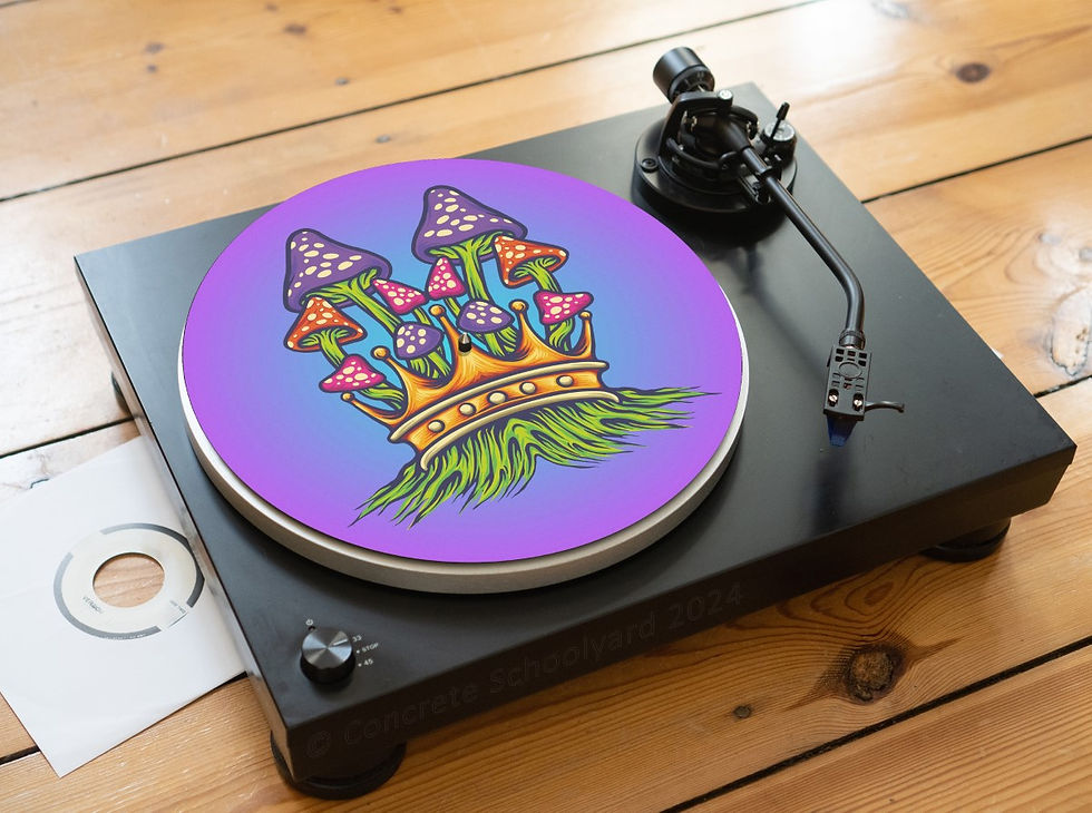 Miniaturbild: Vibrant Psychedelic Mushroom Felt Record Player Turntable Slipmat