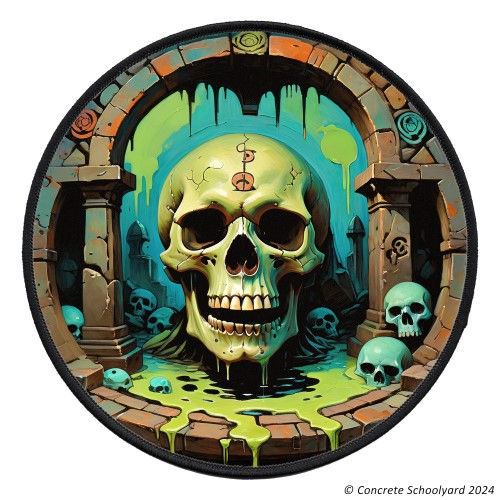 Miniaturbild: Occult Crypt Skull Iron On Patch