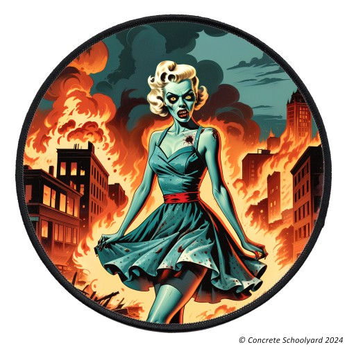 Miniaturbild: 60's Style Zombie Pin Up Girl Mod Rockabilly Iron On Patch