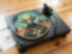 Psychedelic Egyptian Pyramid Alien Felt Record Player Turntable Slipmat