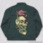 Venomous Bloom: Skull Entangled with Carnivorous Vines Large Iron On Back Patch