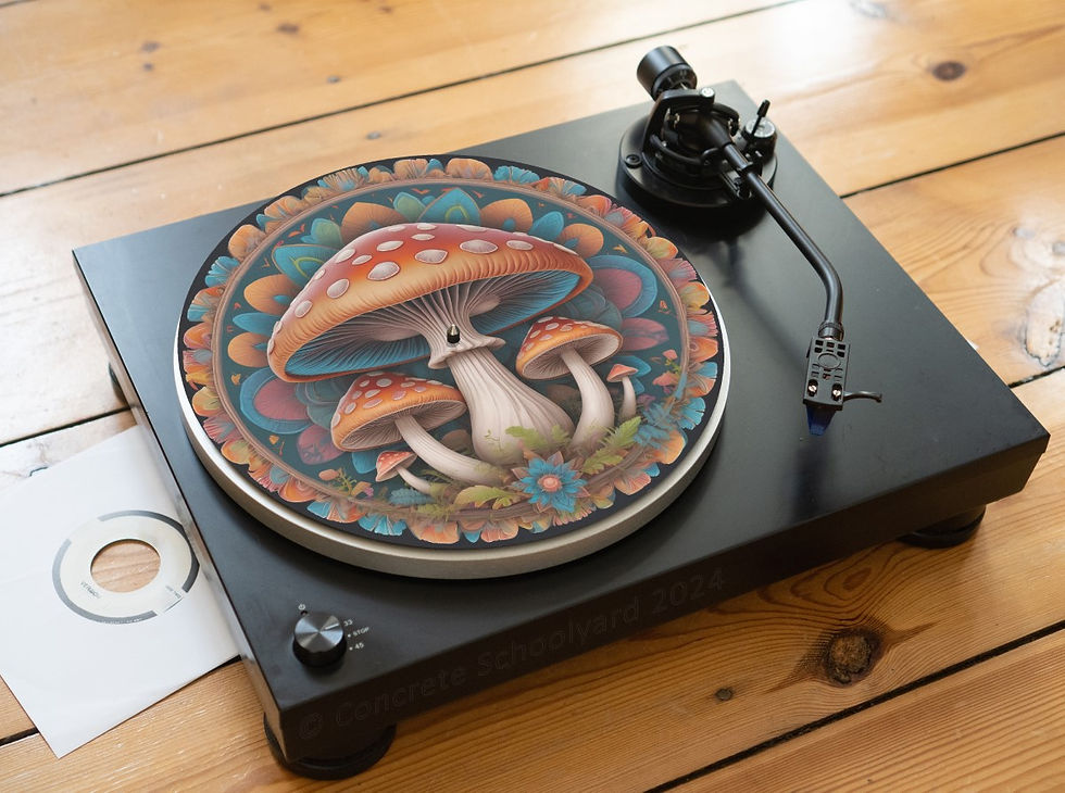Miniaturbild: Bohemian Magic Mushroom Felt Record Player Turntable Slipmat