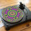 Thumbnail: Vibrant Psychedelic Weed Marijuana Mandala Felt Record Player Turntable Slipmat